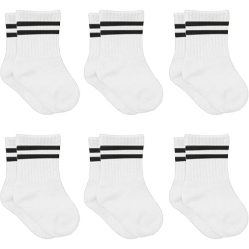 bistyle Baby Grip Ankle Socks 6 Pairs | Newborn Infant Toddlers Sock Organic Cotton | Kids Boys Girls Ankle