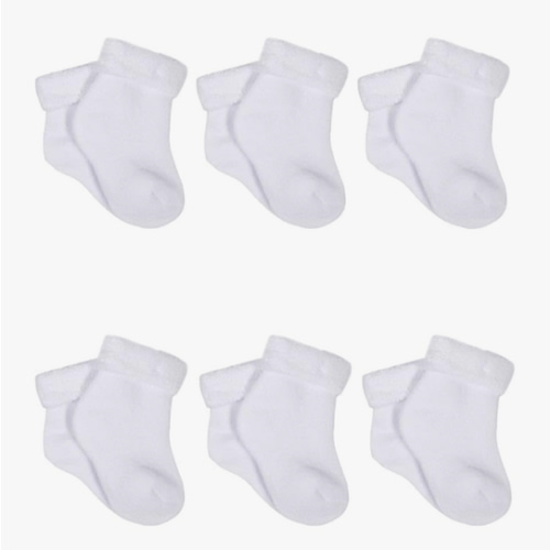 Gerber 6-Pack White Terry Socks