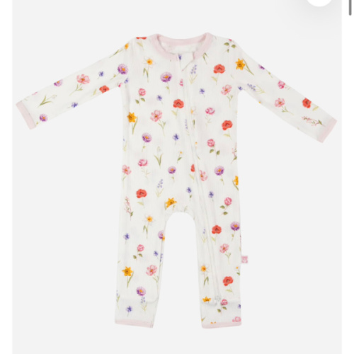 Ribbed Zippered Romper (Birth Flower) – Snuggle & Slumber