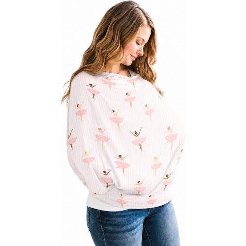Copper Pearl Nursing Cover for Breastfeeding – Multi-Use Baby Car Seat Cover, Stroller Cover & Breast Feeding Cover Up for Women, Stretchy Breathable High Quality Cover for Boy or Girl, Katerina