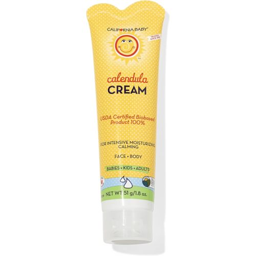 California Baby Calendula Cream | 100% Plant-Based Moisturizer | Lavender Baby Lotion | Face Moisturizer For Dry Skin | Hypoallergenic | 1.8 oz / 51g