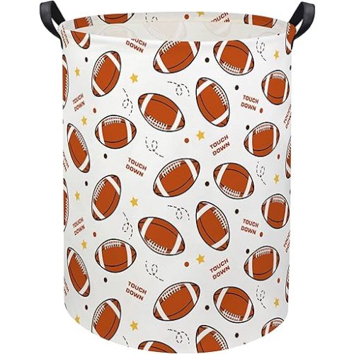 HIYAGON Football Kids Laundry hamper Baby Hamper for Nursery Boy Cute Kids Toys Storage Bin Organizer Football Room Decor for Home(Footballs)