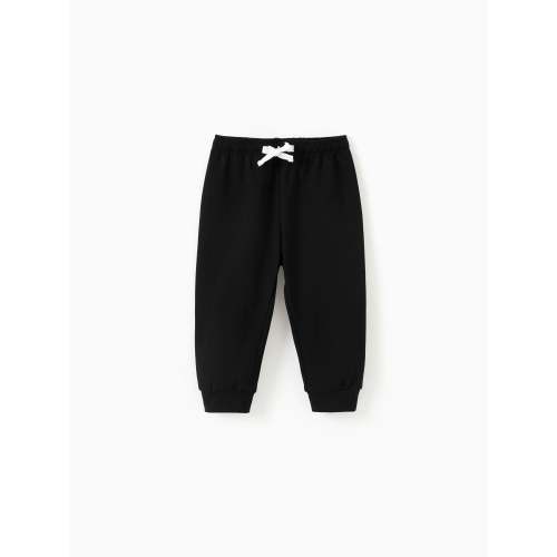 Baby Boy/Girl Casual Cotton Elasticized Pants Black