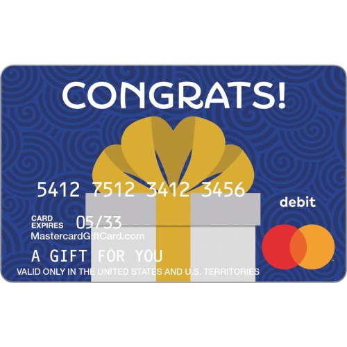 Mastercard® $20-$500 eGift Card Congrats (Plus $6.84 Purchase Fee) [Email Delivery]