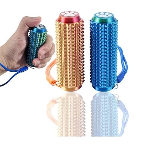 Little Ouchies Fidget Clicker (2 Pack) - Pain Stim Sensory Tool for ADHD Kids & Adults, Stress Relief Focus Keychain for Anxiety Autism, Portable Spiky Grippie Pocket Toy - Novelty Gifts for Friends