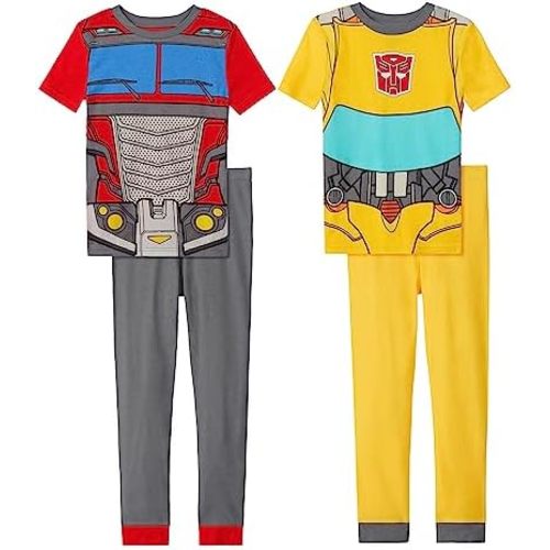 Transformers Little/Big Boy's 4 Piece Cotton Pajama Set