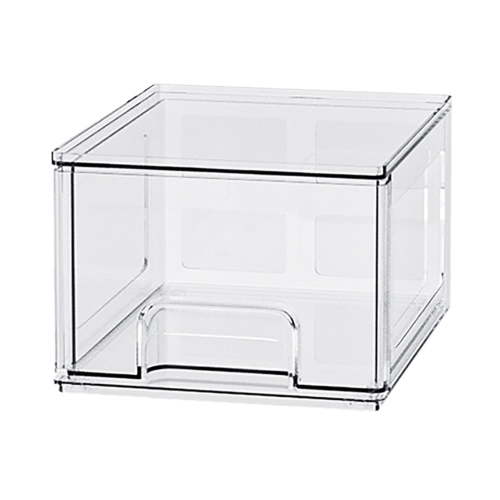 LLDYYDS Stackable Under Sink Organizer Drawers, Clear Acrylic Storage Bins for Kitchen and Bathroom Cabinets, Baby Bottles