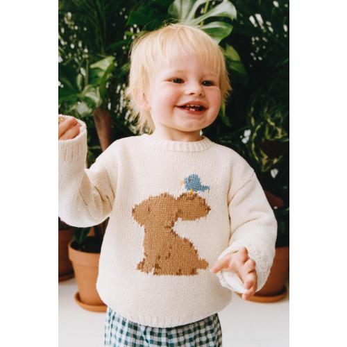 KNIT BUNNY JUMPER - Ecru | ZARA United States