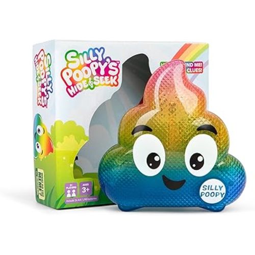 Silly Poopy's Hide & Seek by Relatable, The Talking, Singing, Rainbow Hide & Seek Toy, Fun Learning Toys for Toddlers, Interactive Toddler Toys, Perfect Stocking Stuffers or Funny Gift for Toddlers