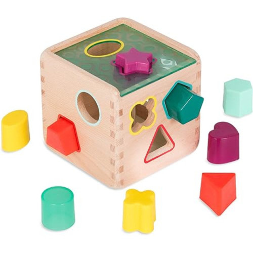 B. toys  Wonder Cube Wooden Shape Sorter Cube