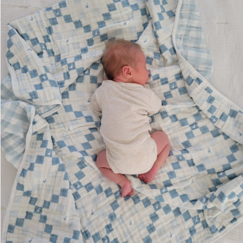 Grandma's Goose QUILTED 6 Layer Gauze Blanket