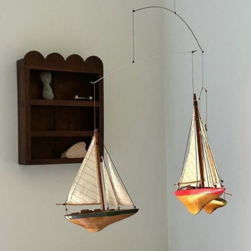 Vintage 1930s Sail Boat Mobile - A-Cup Mobile - Authentic Models