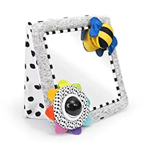 Sassy Tummy Time See Me Floor Mirror for Ages 0+ Months (80928) - White
