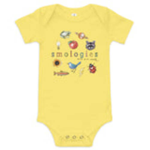 Baby Smologies Logo Yellow Onesie – Ologies