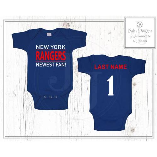 NY Rangers Inspired  Personalized Baby One Piece Hockey/new - Etsy