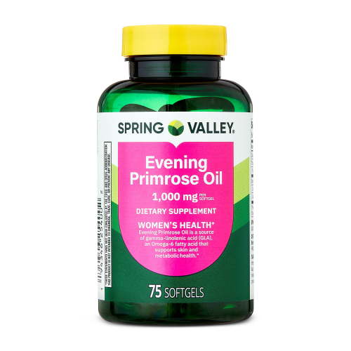 Spring Valley Standardized Evening Primrose Oil Women’s Health Dietary Supplement, 75 Softgels