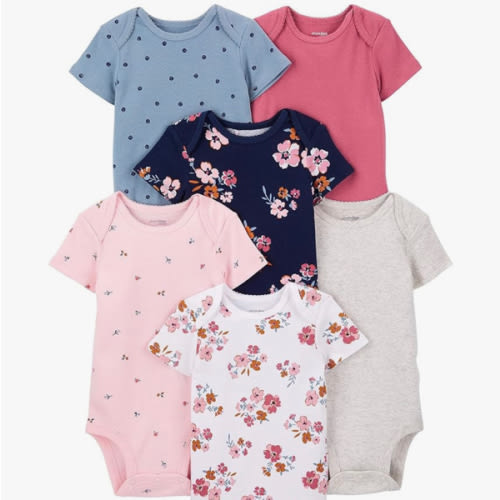 Simple Joys by Carter's Baby-Girls 6-Pack Short-Sleeve Bodysuit