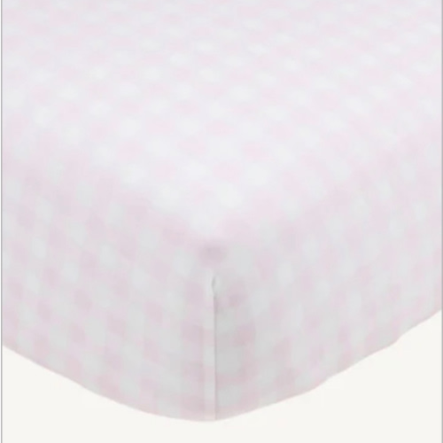 Sleep Tight Crib Sheet - Palm Beach Pink Gingham