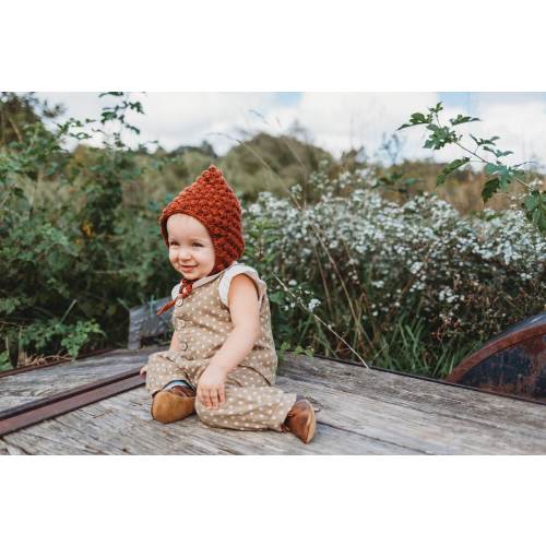 Bobble pixie bonnet-Blush