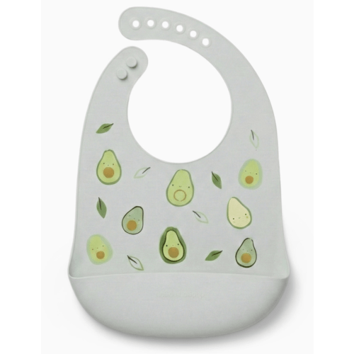 Silicone Bib Printed - Avocado