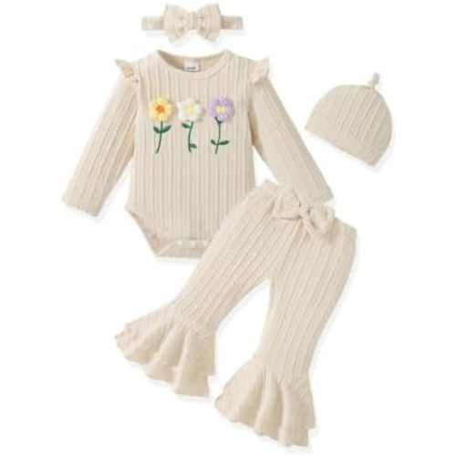 Vibebox Baby Girl Clothes Fall Winter Coming Home Outfits Preemie-12 Months