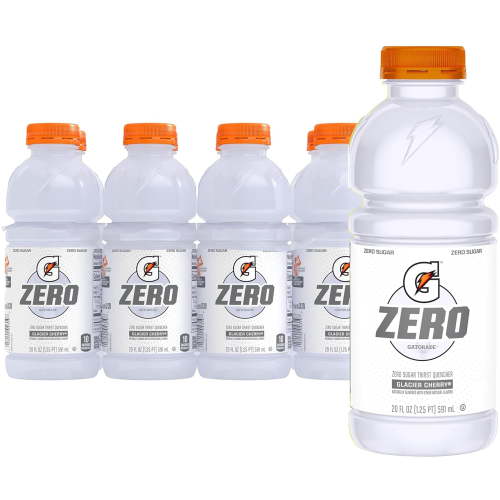 Gatorade Zero Sugar Thirst Quencher Glacier Cherry Sports Drinks 20 fl oz 8 Bottles