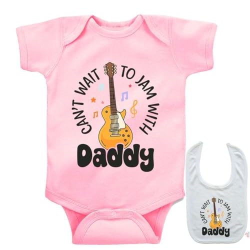 Cant Wait To Jam W. Daddy -Cute Baby Music outfit Newborn bodysuit Onesie & Blb