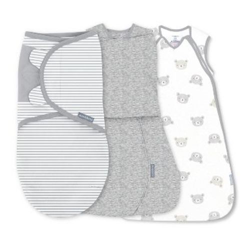 SwaddleMe by Ingenuity Baby Stages 3pk Long Sleeve Swaddle Wrap Gift Set - 0-12m