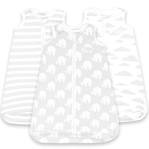 Baby Sleeping Bag Sack – Infant Sleeping Bags 6-12 Months – 3 Pack - Cotton Wearable Blanket Baby Sleep Bag – Unisex Zip Up Baby Bag for Sleeping for Boys & Girls – Breathable Bag Sleepers for Babies