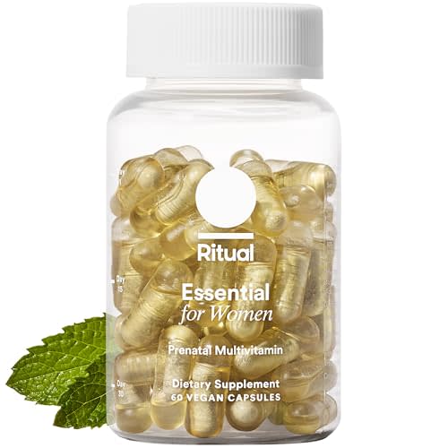 Ritual Women's Prenatal Multivitamins - 60 Capsules - 30 Servings | Clinical-Backed- Key Essential Vitamins and Minerals to Support Mom and Baby During Pregnancy* - Choline - Vegan - Mint