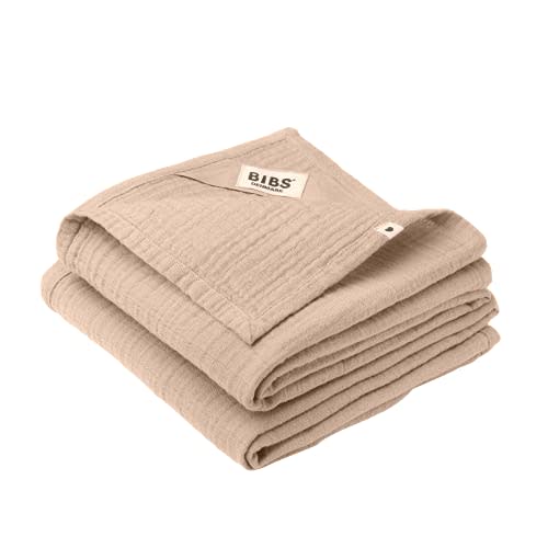 Bibs Cuddle Cloth | 2-Pack of 100% Organic Cloths | Perfect Nursing & Changing Mat Cover | Soft & Absorbent | Made in Denmark | Measures 27" x 27" (Blush)