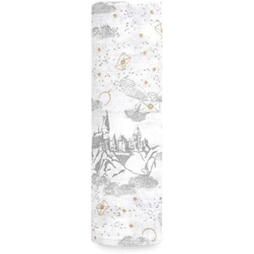 aden + anais Harry Potter Swaddle Blanket, Boutique Muslin Blankets for Girls & Boys, Baby Receiving Swaddles, Ideal Newborn & Infant Swaddling Set, Perfect Shower Gifts, Single, Harry Potter
