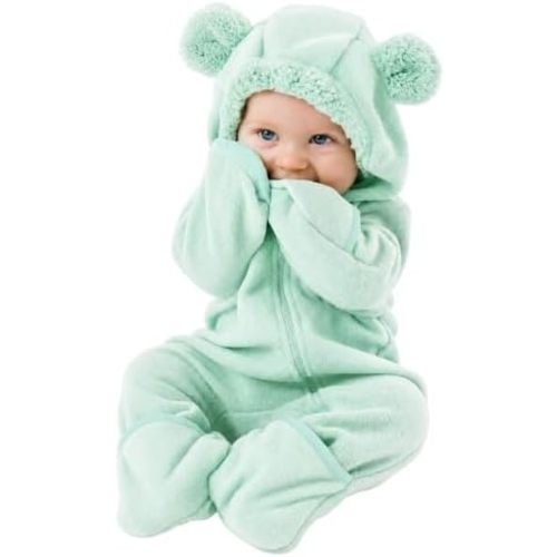 Cuddle Club Fleece Baby Bunting Bodysuit Hoodie, Newborn - 5T