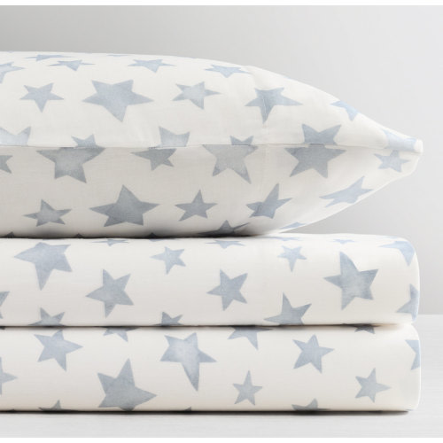 Painted Stars Ultra-Fine Organic Cotton Crib Fitted Sheet | RH Baby & Child