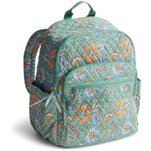 Vera Bradley Premium Cotton Bancroft Backpack, Gemstone Paisley