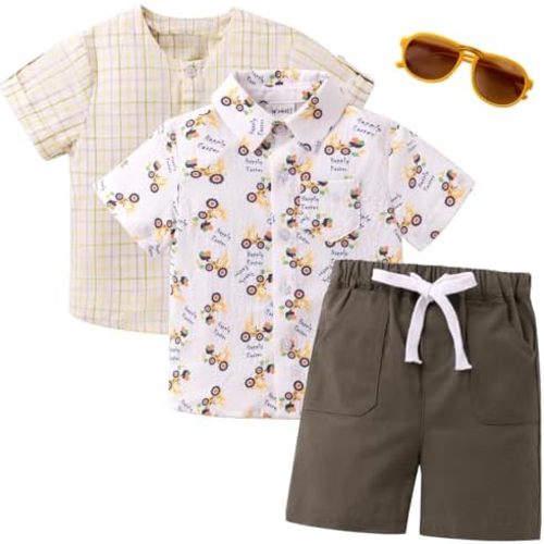 Booulfi Baby Boy Toddler Summer Clothes Wedding Birthday Outfits Suit for Boys T-Shirt and Shorts Set