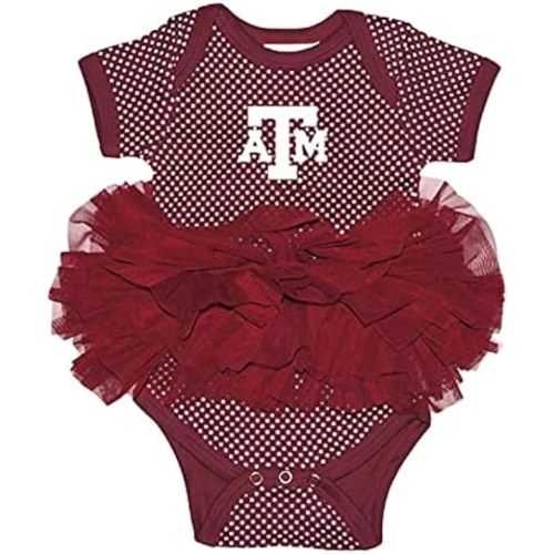 Two Feet Ahead Newborn Baby Girl Bodysuit Creeper Polka Dot Tutu Skirt Dress College Licensed
