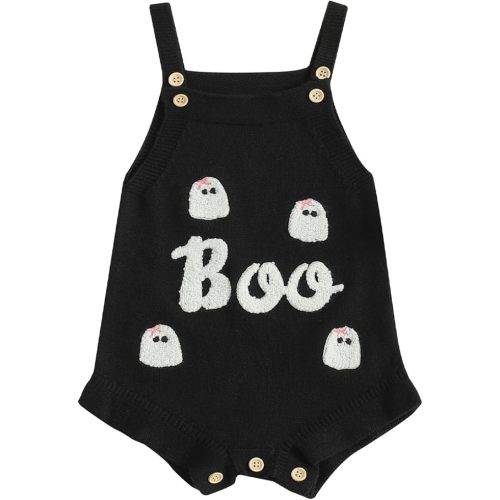 Baby Girl Knit Romper Summer Sleeveless Cherry Crochet Bodysuit One Piece Jumpsuit Overalls Outfit