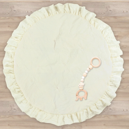 Lush Decor Baby Round Ruffle Play Mat Single 36" Diameter - 36" Diameter