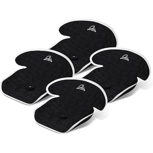 Piddle Pads - Strollers, Bouncers & Car Seat Pad, Waterproof & Machine-Washable Cover on Car Potty for Toddler Toilet Training (Black, 4 Count (Pack of 1))