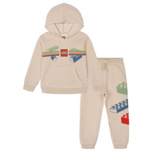LEGO Baby Boys' Graphic Pullover Hooded Sweatshirt and Joggers Outfit Sandshell 18 Months