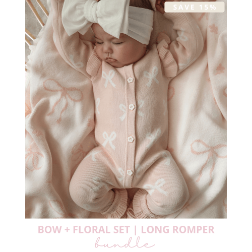 Bow + Floral Set | Long Romper Bundle