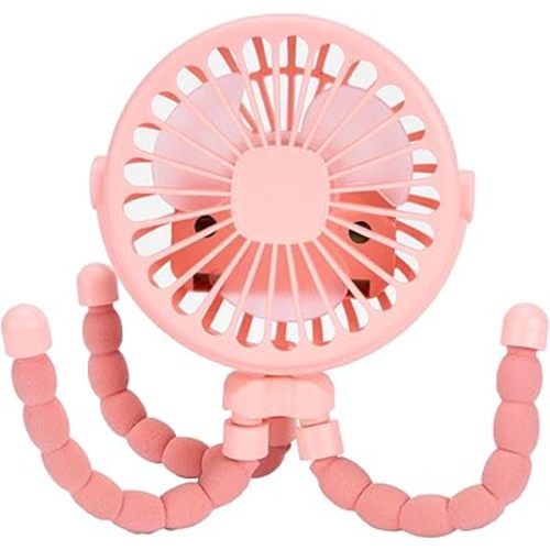 Baby Stroller Fan, Portable Flexible Lightweight USB Clip Battery Operated Baby Car Fan for Outdoor Camping
