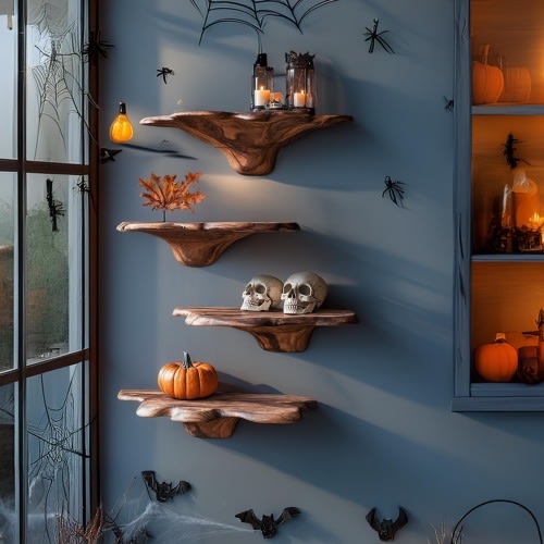 Mushroom wall decor handcrafted rustic mushroom live edge shelf mushroom floating shelf corner wall shelf home decor kitchen furniture