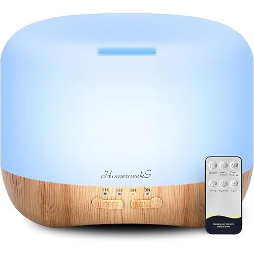 Homeweeks Essential Oil Diffuser for Room Aromatherapy Scent Diffuser