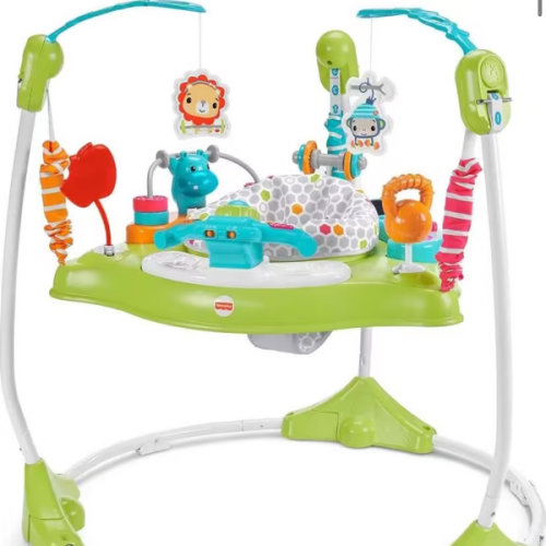 Fisher - Price Baby Bouncer Fitness Fun Folding Jumperoo Infant Activity Center with Lights & Music. Unisex - ooo1