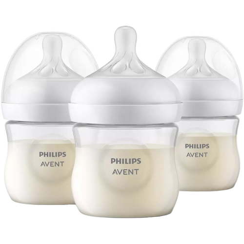 Philips Avent Natural Baby Bottle With Natural Response Nipple, Clear, 3x4oz Bottles, SCY900/03 - Walmart.ca
