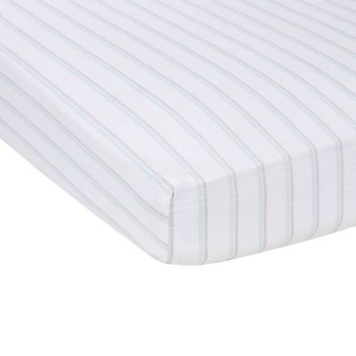 MiracleWare Muslin Crib Sheet - Blue Stripe
