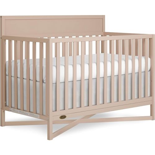 Dream On Me Owen 5-in-1 Convertible Full-Size Baby Crib in Seagrass, GreenGuard Gold & JPMA, Converts to Toddler, Day, & Full-Size Bed, Non-Toxic Paint, Safe Sleep Environment