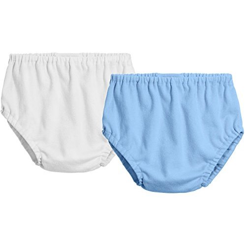 City Threads Cotton Diaper Covers for Girls and Boys 2-Pack, Made in USA Baby Bloomers, Wear Over Disposable and Cloth